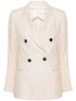 double-breasted linen blazer